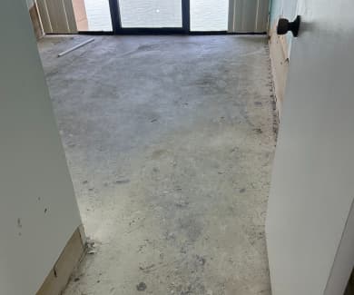 image of floor and walls before reparation